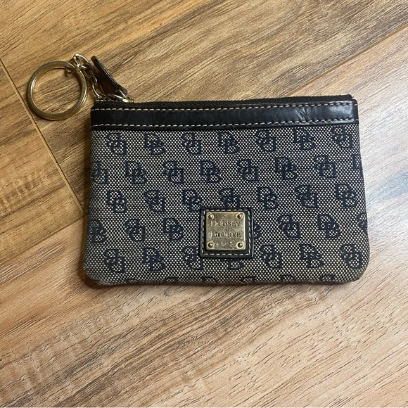 Dooney & Bourke Handbags - Dooney & Burke Monogram DB Black Wristlet (no strap)